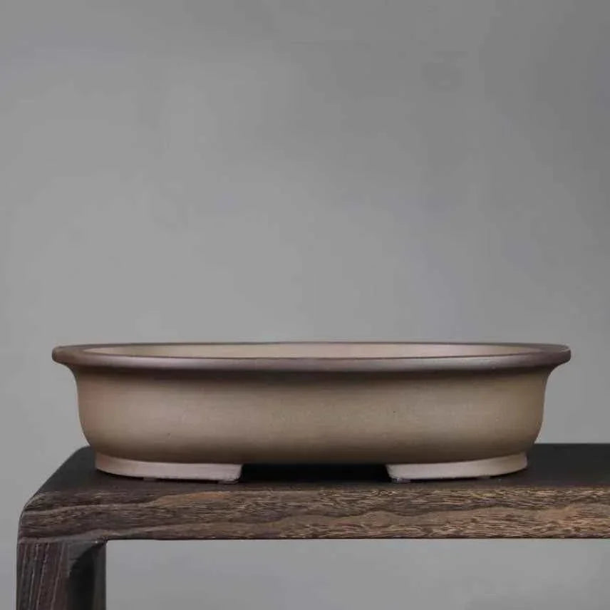 15.7" (40cm) Large Traditional Yixing Clay Oval Handmade Bonsai Pot