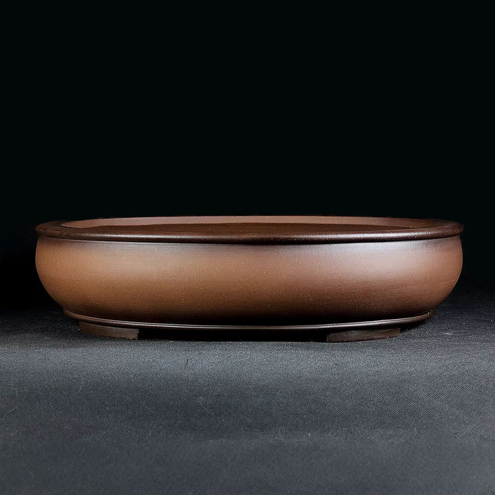 15.7 inch (40cm) Large Oval Premium Dual Brown Tone Traditional Bonsai Pot