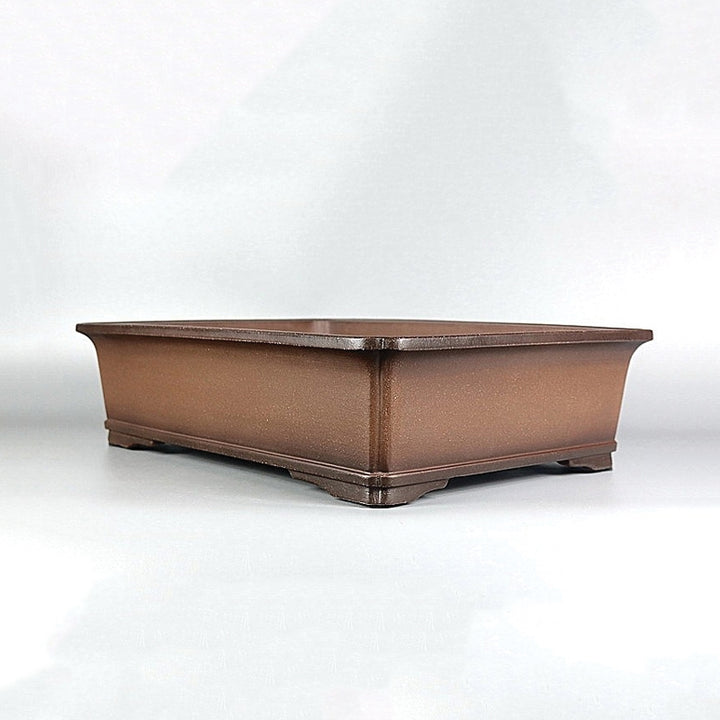 15.7 inch (40cm) Large Premium Handmade Classic Rectangle Bonsai Pot Corner View