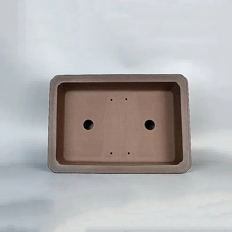 15.7 inch (40cm) Large Premium Handmade Classic Rectangle Bonsai Pot Inner View