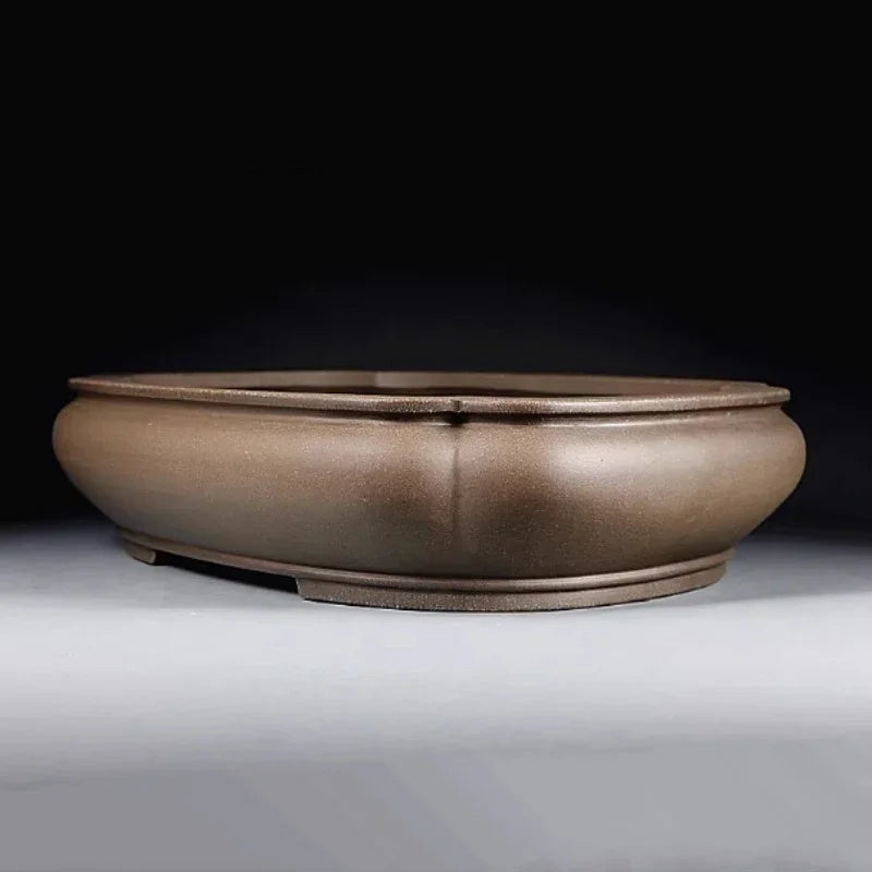 15.9 inch (40.5cm) Large Classic Rounded Rectangular Bonsai Pot Corner View