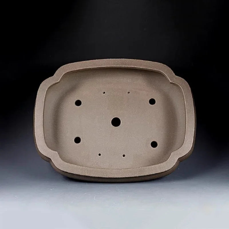 15.9 inch (40.5cm) Large Classic Rounded Rectangular Bonsai Pot Inner View