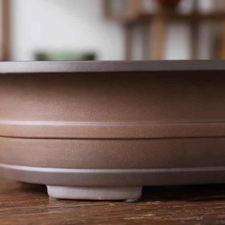 15.5" (39.4cm) Large Traditional Yixing Clay Oval Handmade Bonsai Pot