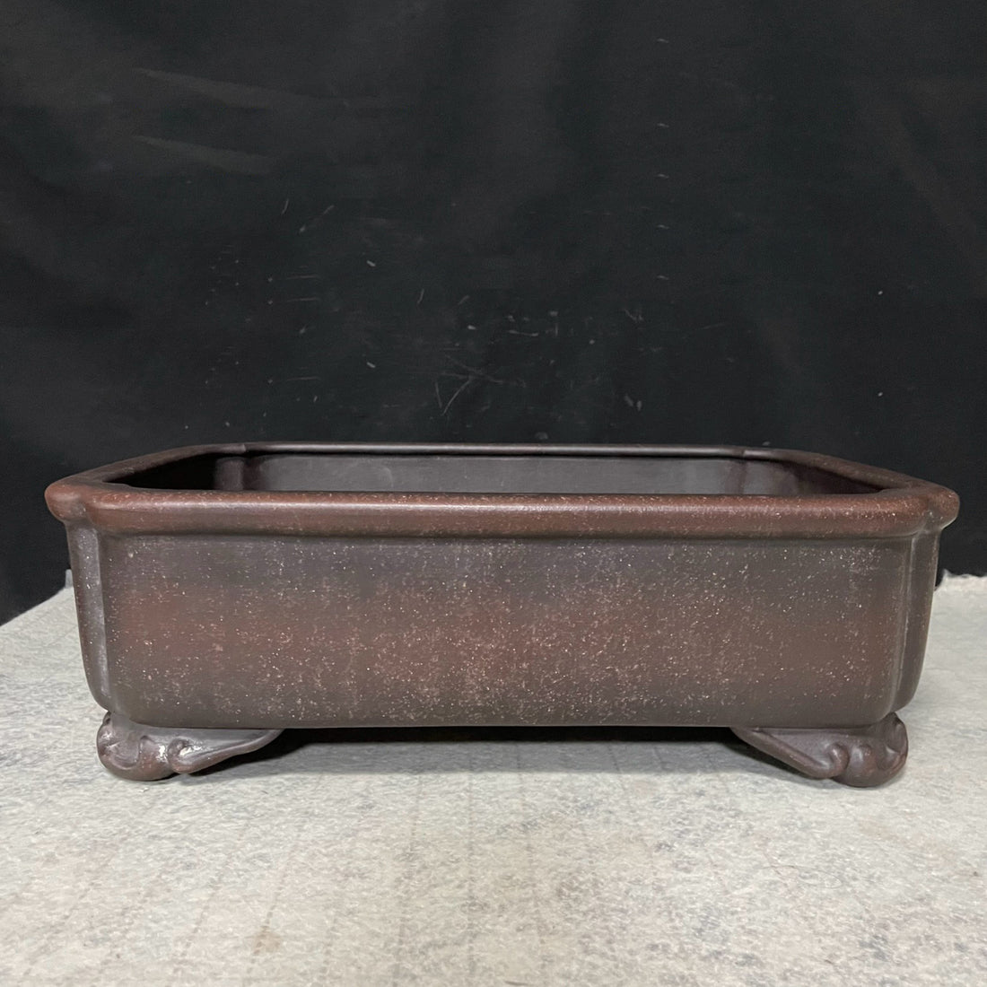 16.1 inch (41cm) Large Rectangular Antique Style Ceramic Unglazed Bonsai Pot