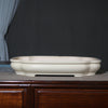 16.3 inch (41.5cm) Large Glazed Shallow Classic Forest Bonsai Pots White Color