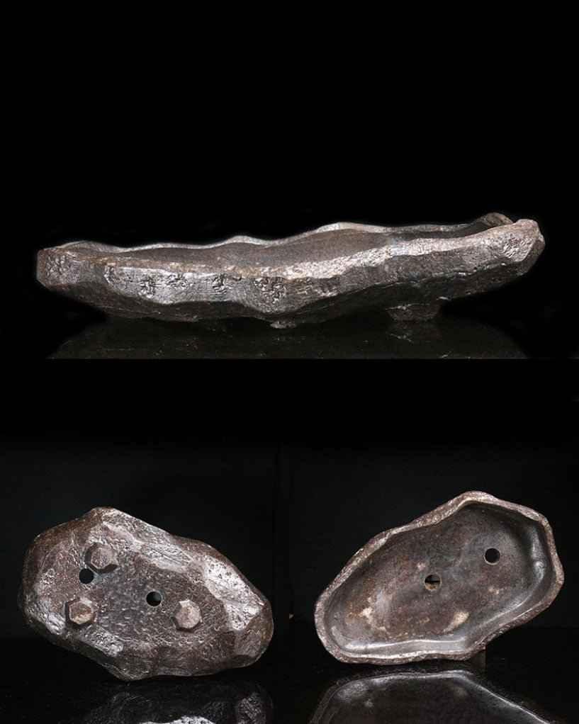 16.5" (42cm) Large Handcrafted Rock-Inspire Bonsai Slab Pot