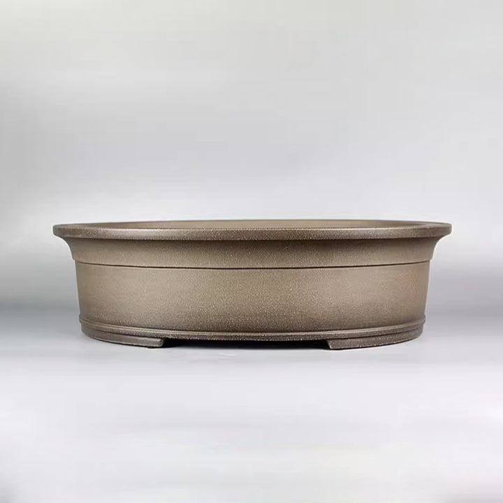 16.9 inch (43cm) Large Oval Unglazed Premium Classic Yixing Ceramic Bonsai Pot