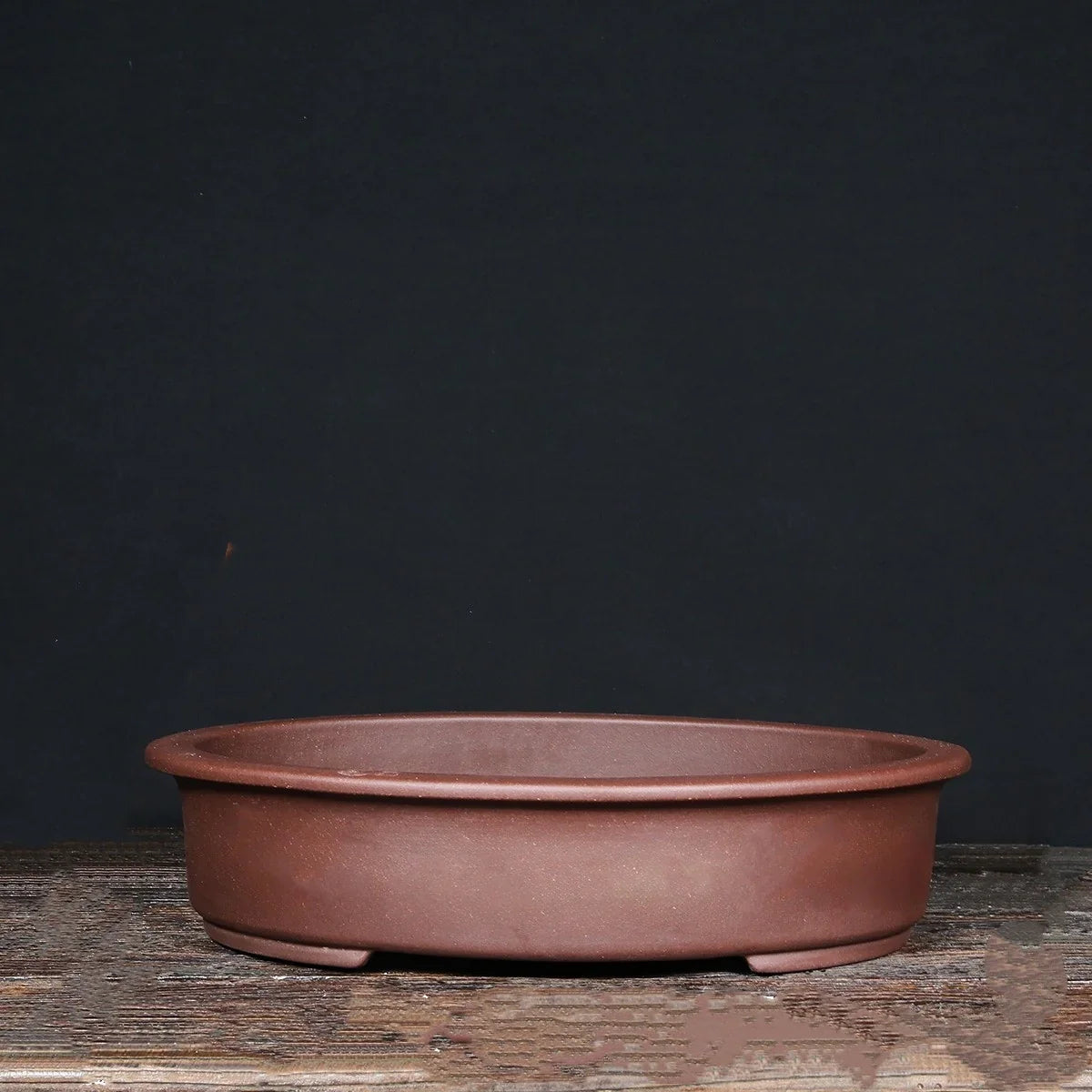 16.9 inch (43cm) Large Traditional Oval Unglazed Bonsai Pot