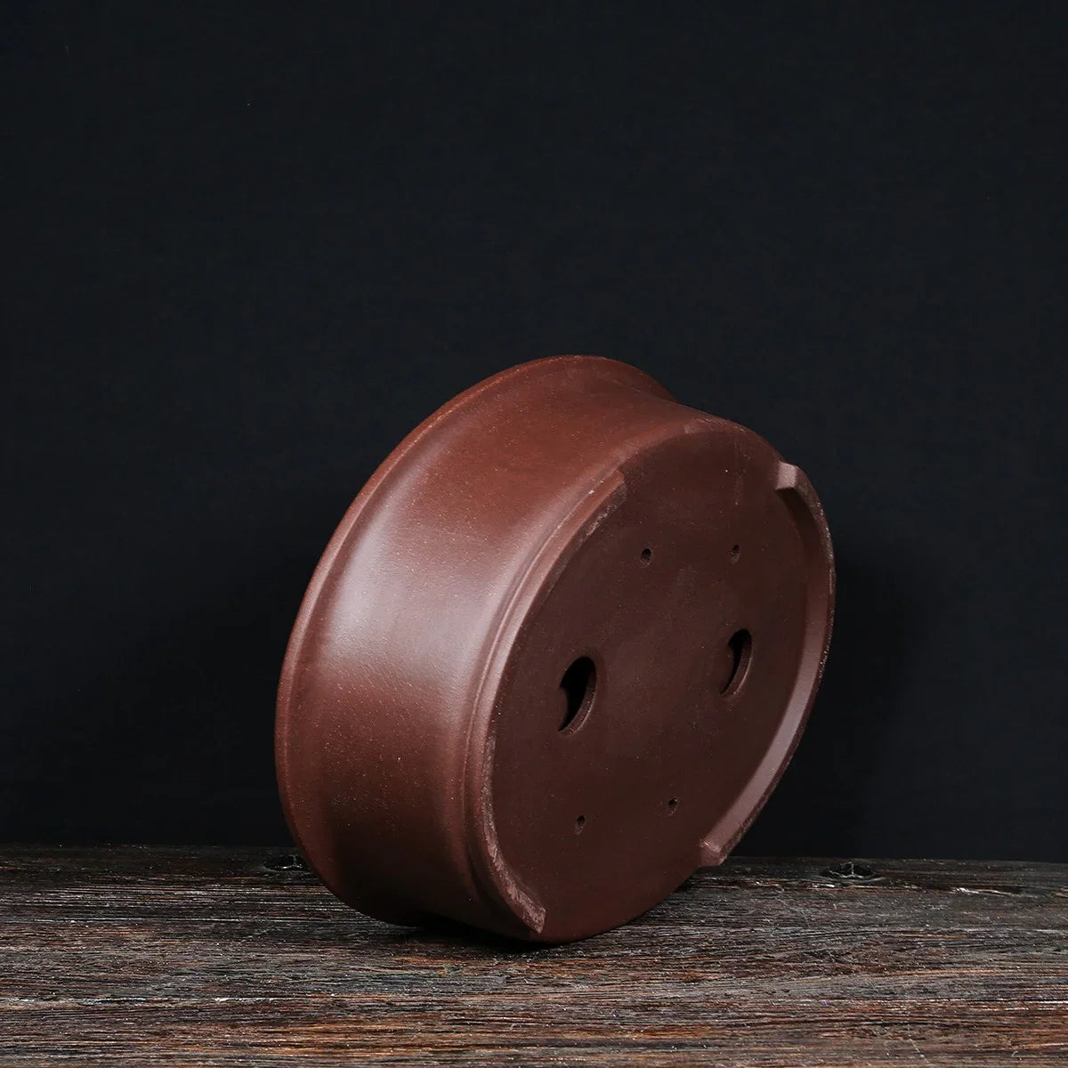 16.9 inch (43cm) Large Traditional Oval Unglazed Bonsai Pot Corner View