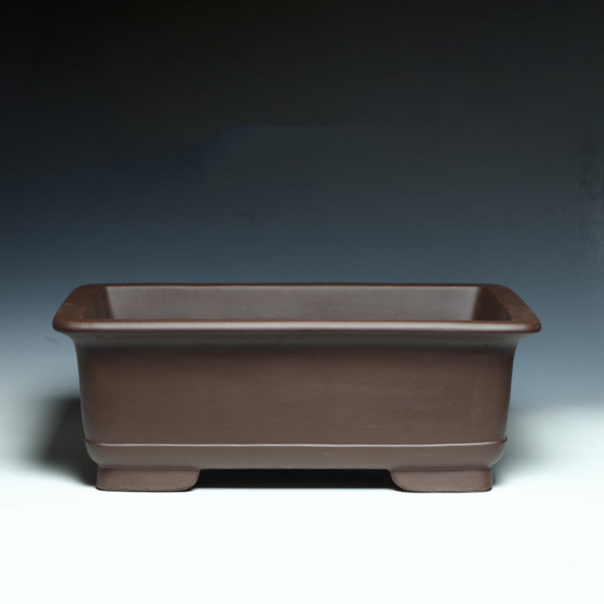 16 inch Large Rectangular Classic Dark Brown Bonsai Pot
