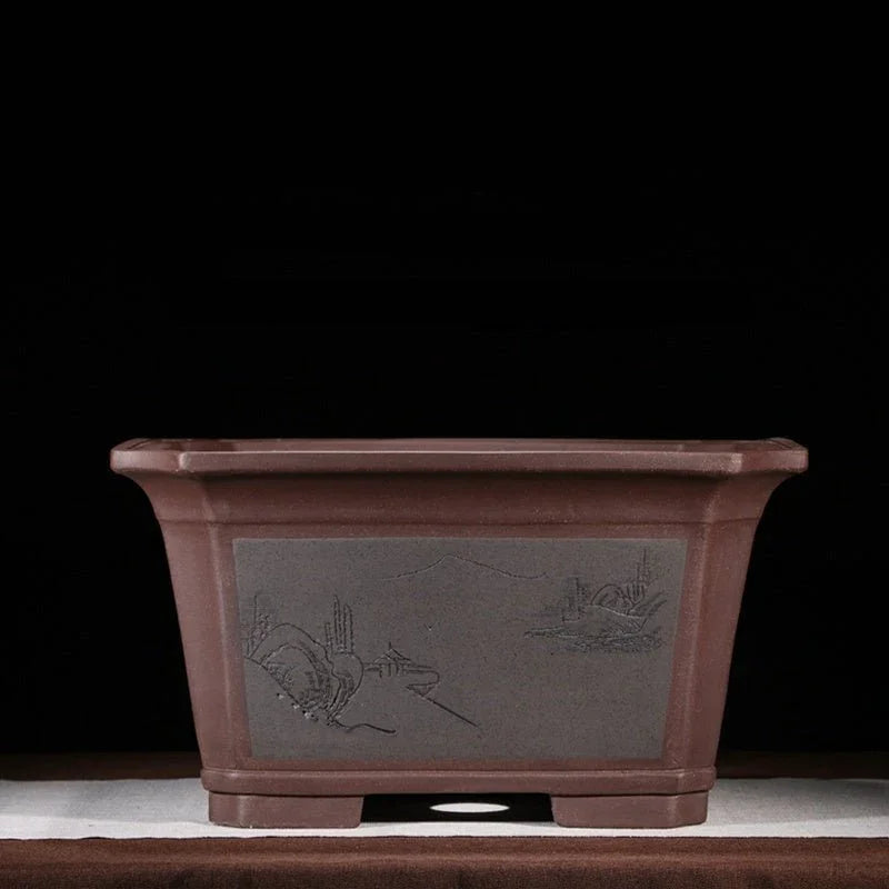 17.3" (44cm) Large Rectangular Deep Handmade Bonsai Pots
