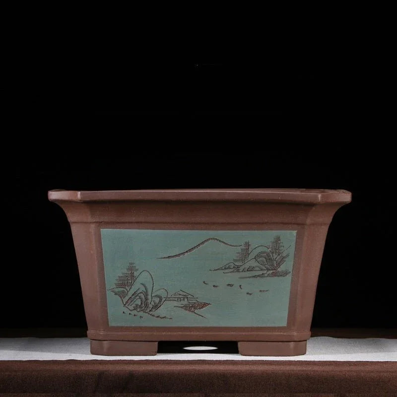 17.3" (44cm) Large Rectangular Deep Handmade Bonsai Pots
