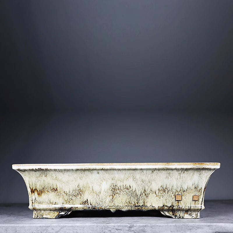17.3 inch (44cm) Large Rectangular Exclusive Artistic Glaze Bonsai Pots