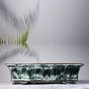17.3 inch (44cm) Large Rectangular Exclusive Artistic Glaze Bonsai Pots Green Color