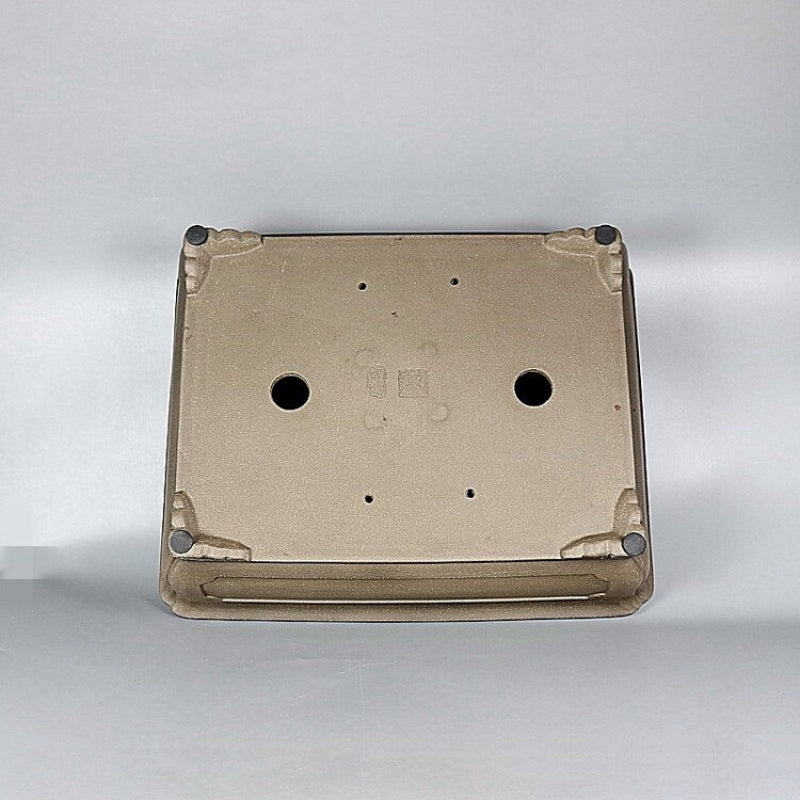 17.3 inch (44cm) Large Rectangular Traditional Unglazed Beige Bonsai Pot Bottom View