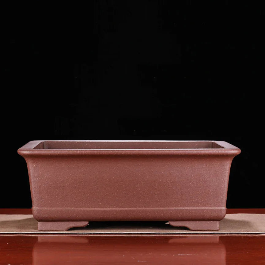 17.3 inch (44cm) XL Rectangular Handmade Yixing Clay Bonsai Pot 