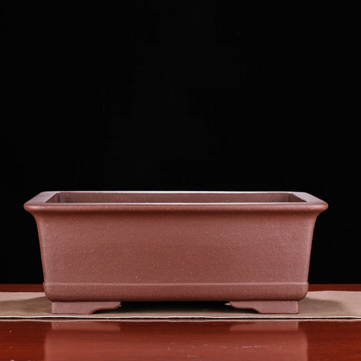 17.3 inch (44cm) XL Rectangular Handmade Yixing Clay Bonsai Pot 
