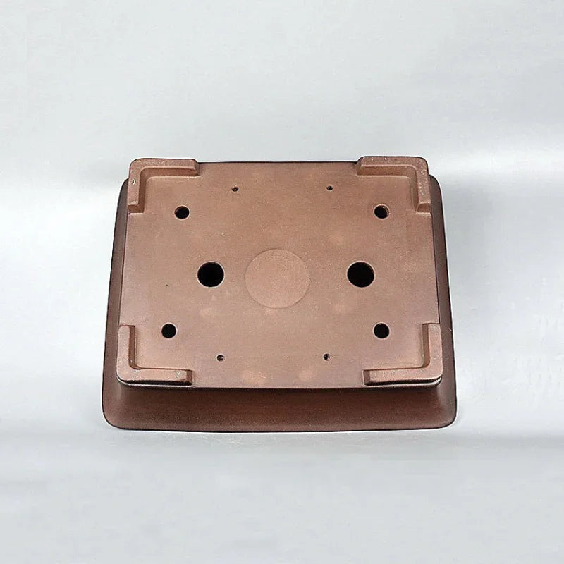 17.5 inch (44.5cm) Large Rectangular Classic Flared Wall Bonsai Pot Bottom View