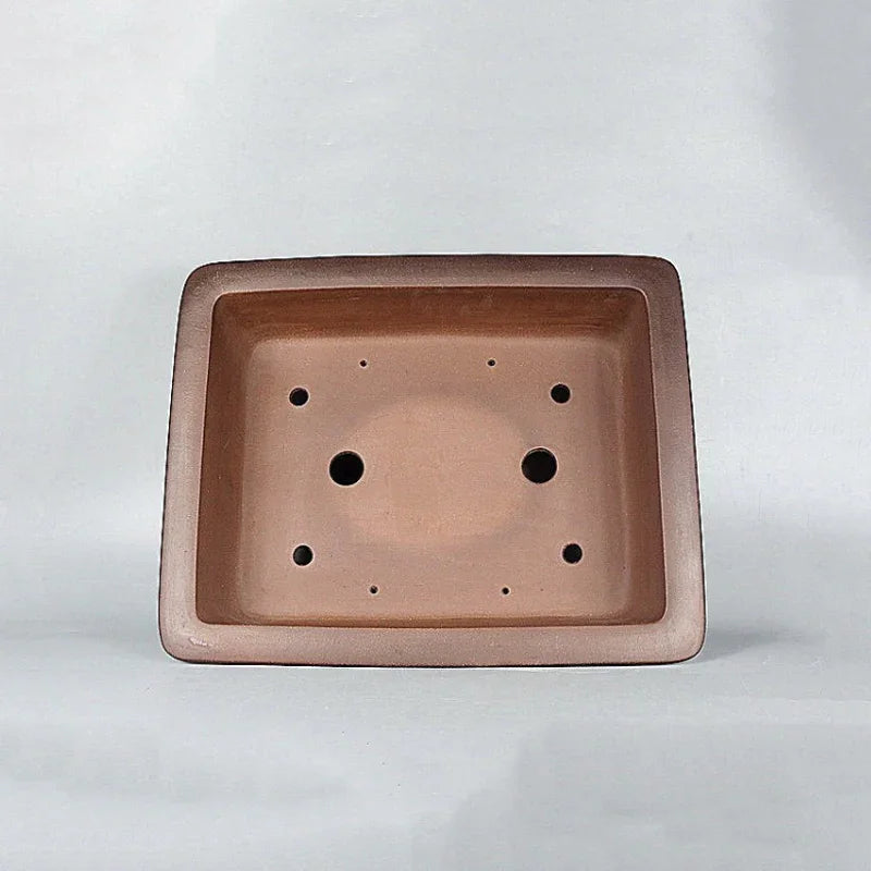 17.5 inch (44.5cm) Large Rectangular Classic Flared Wall Bonsai Pot Inner View