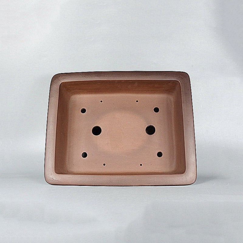 17.5 inch (44.5cm) Large Rectangular Classic Flared Wall Bonsai Pot Inner View