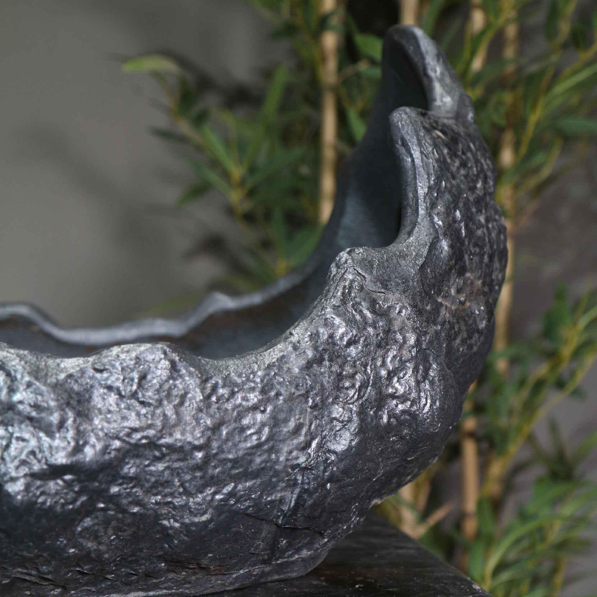 17.7" (45cm) Extra Large Handcrafted Crescent Bonsai Pot