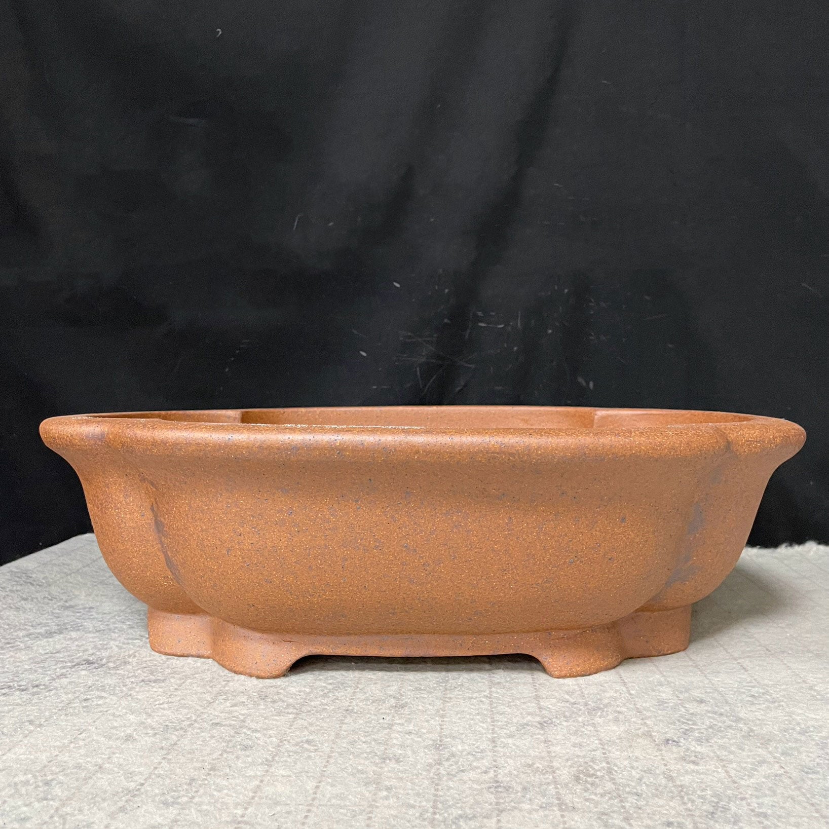 17.7 inch (45cm) Large Handmade Lotus-Shaped Bonsai Pot w Soft Curved Walls