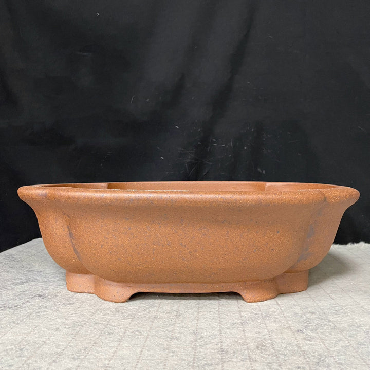 17.7 inch (45cm) Large Handmade Lotus-Shaped Bonsai Pot w Soft Curved Walls