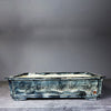 17.7 inch (45cm) Large Rectangular Exclusive Multi-Tone Glazed Bonsai Pots Blue Color