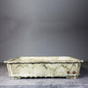 17.7 inch (45cm) Large Rectangular Exclusive Multi-Tone Glazed Bonsai Pots White Color