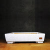 17.7 inch (45cm) Large Rectangular White Cracked Glaze Traditional Shallow Bonsai Pot