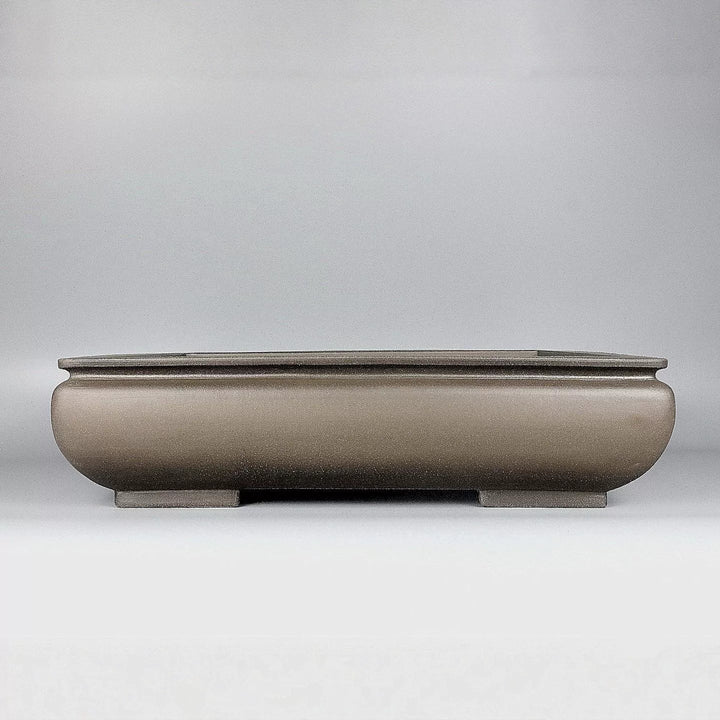 17 inch(44.5cm) Large Rectangular Bell-Shaped Beige Traditional Unglazed Bonsai Pot