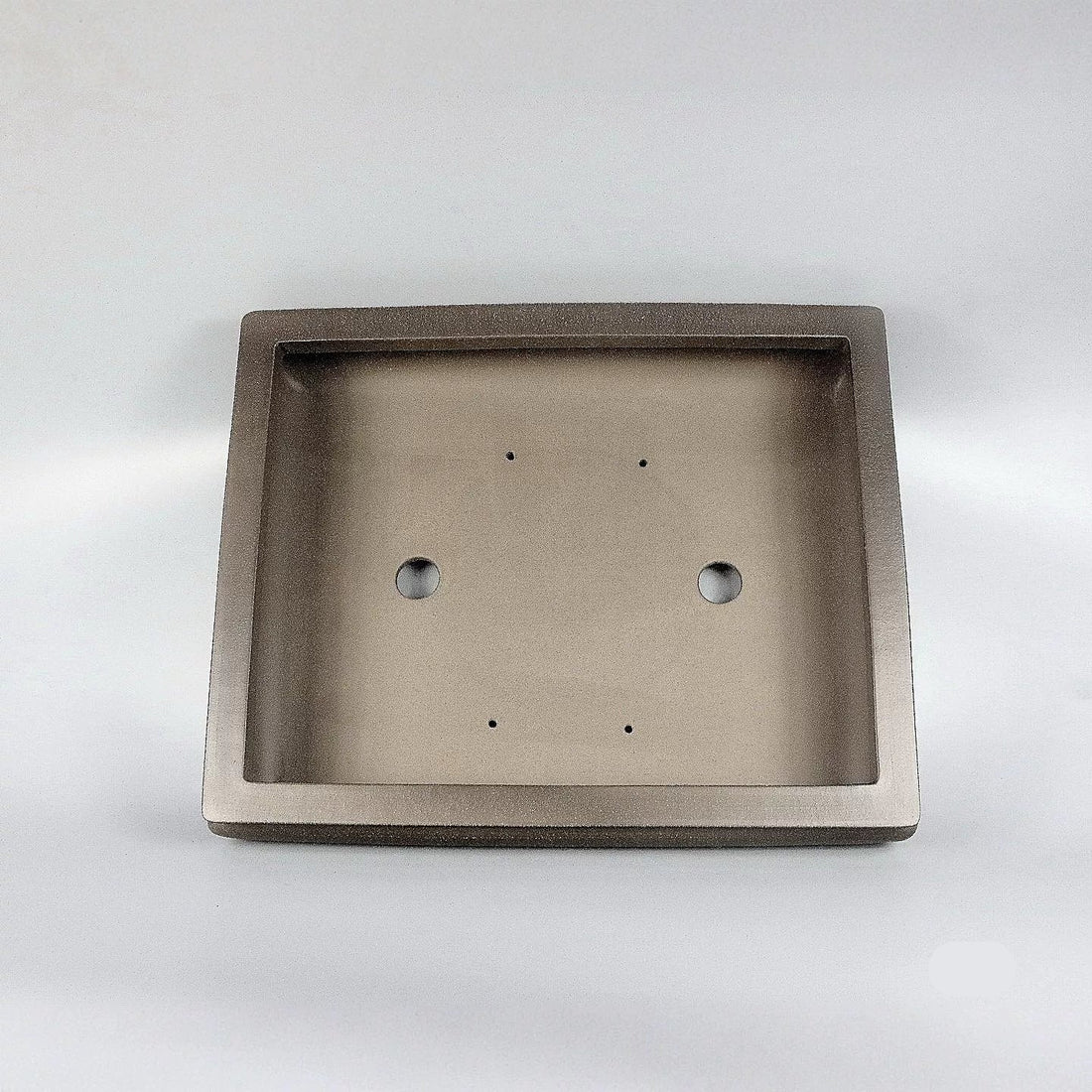 17 inch(44.5cm) Large Rectangular Bell-Shaped Beige Traditional Unglazed Bonsai Pot Inner View