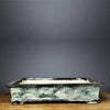 18.1 inch (46cm) Extra-Large Rectangular Multi-Tone Glazed Shallow Bonsai Pots Green Color