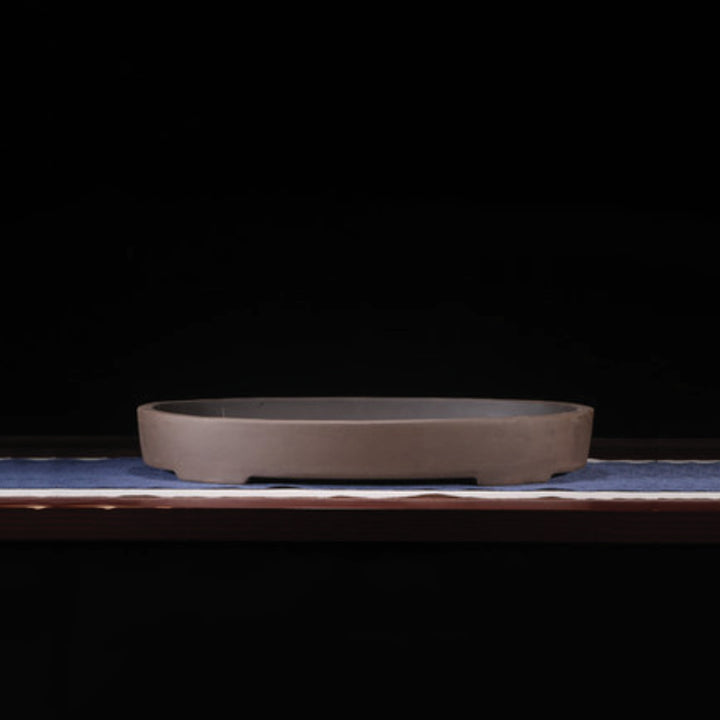 18.1 inch (46cm) Extra Large Oval Shallow Unglazed Forest Bonsai Pot