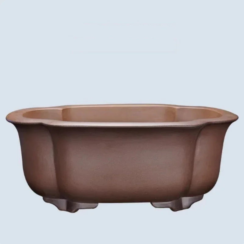 18.7 inch (47.5cm) Extra-Large Handmade Bonsai Pot w Soft-Corner Panels