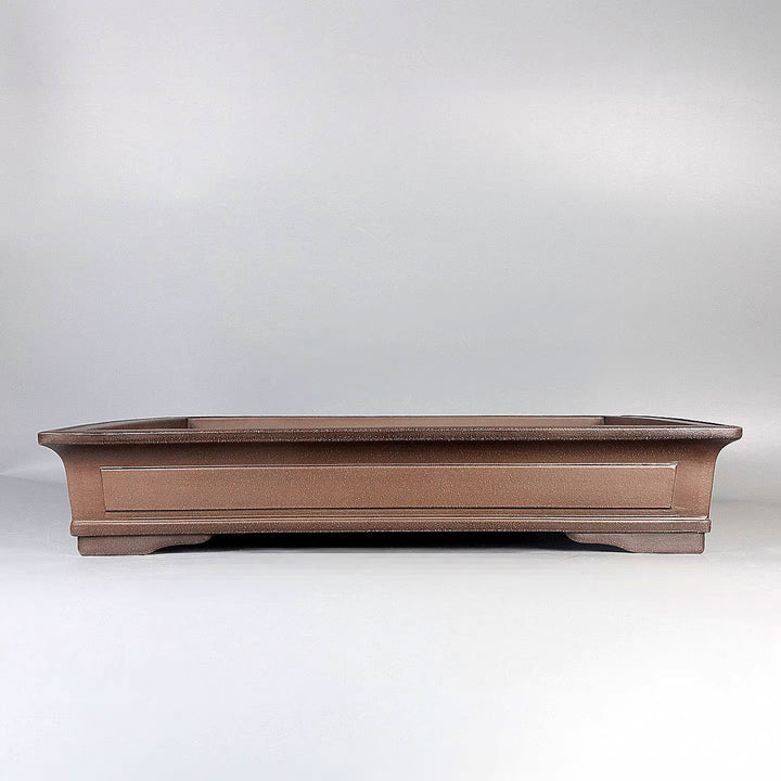 19.2 inch (49cm) Extra Large Rectangular Shallow Bonsai Pot w Panelled Walls