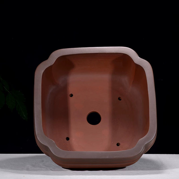 19.6 inch (50cm) Large 10.2 inch (26cm) Deep Square Semi Cascade Bonsai Pot Inner View