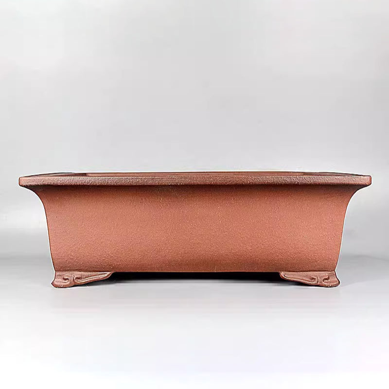 19.8 inch (50.5cm) Extra-Large Rectangular Traditional Orange-Brown Deep Bonsai Pot