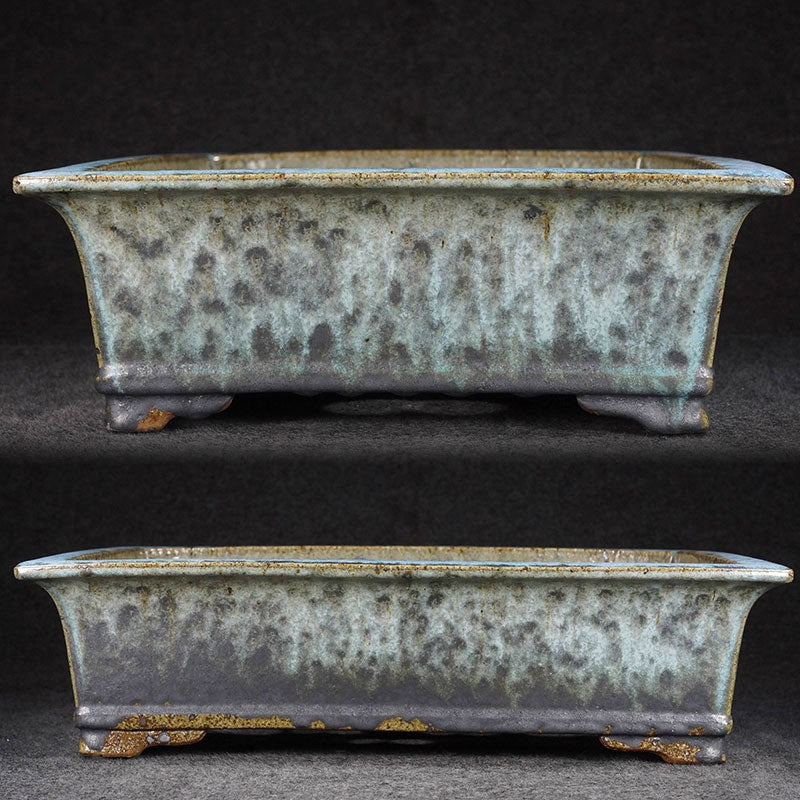 15.6" (39.6cm) Große Rechteckige Hochtemperatur Rote Glasierte Bonsai-Schale