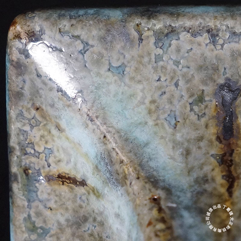 15.6" (39.6cm) Große Rechteckige Hochtemperatur Rote Glasierte Bonsai-Schale