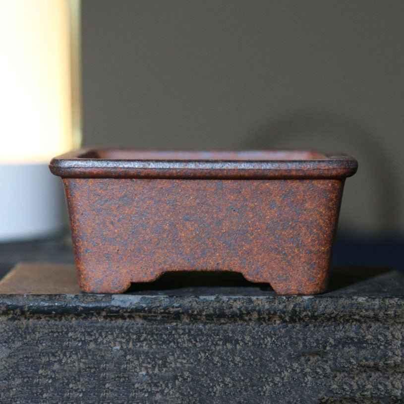2.9" (7.5cm) Extra Small Yixing Clay Rustic Rectangular Bonsai Pot
