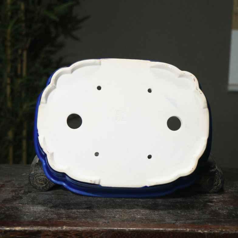 9.4" (24cm) Handmade Rectangular Cracked Glaze Bonsai Pots