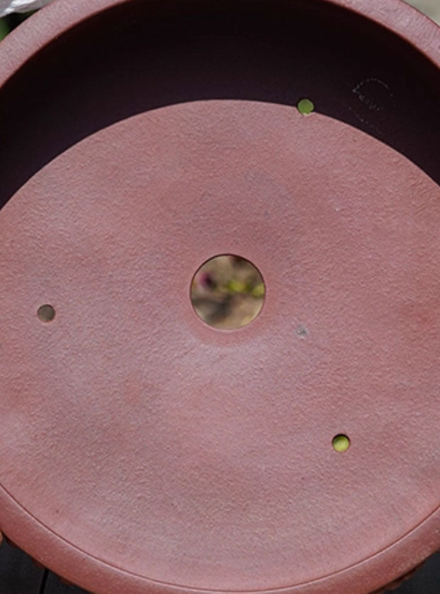 16.7" (42.5cm) Grote Ronde Verhoogde Gestikte Premium Drum Bonsai Pot