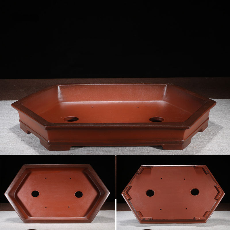 20.2 inch (51.5cm) Extra Large Shallow Hexagonal Bonsai Forest Pot
