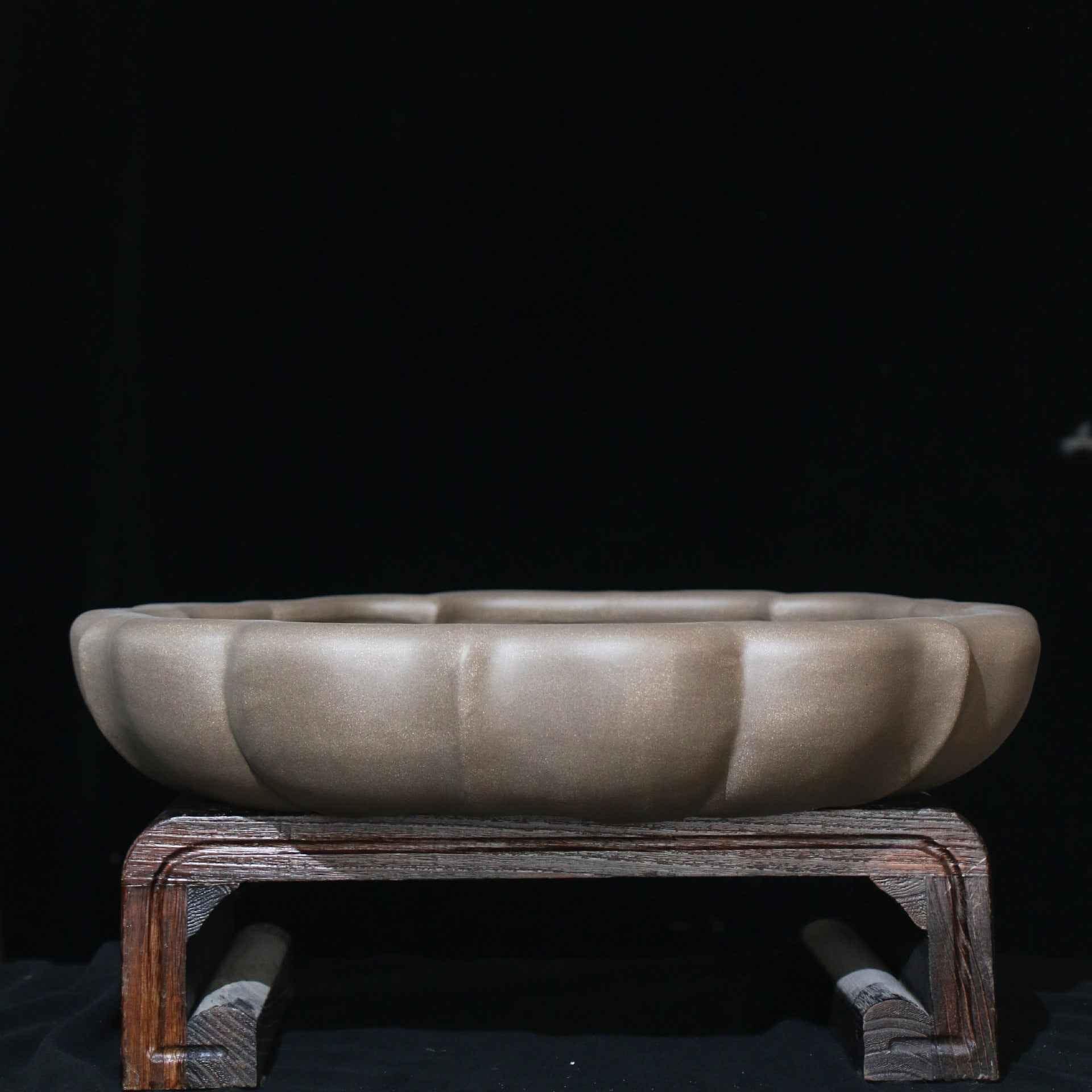 20.4" (52cm) Extra Large Lotus Shaped Handcrafted Bonsai Forest Pots