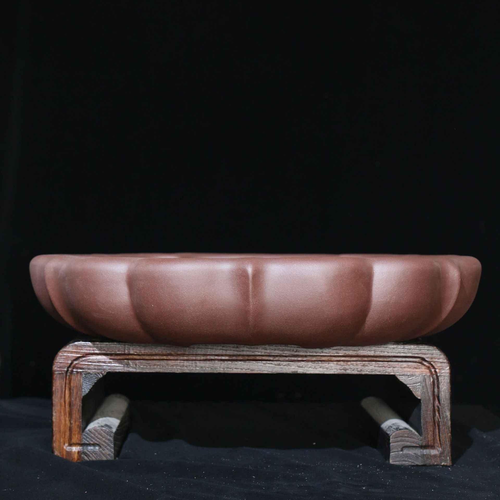 20.4" (52cm) Extra Large Lotus Shaped Handcrafted Bonsai Forest Pots