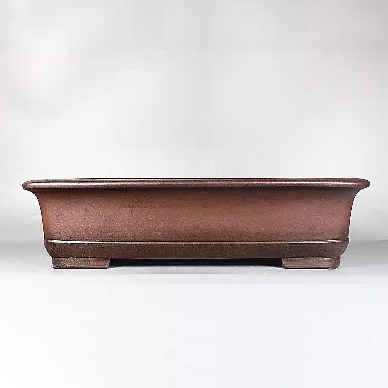 20.4 inch (52cm) Extra Large Rectangular Brown Dual Tone Bonsai Pot w Recessed Base