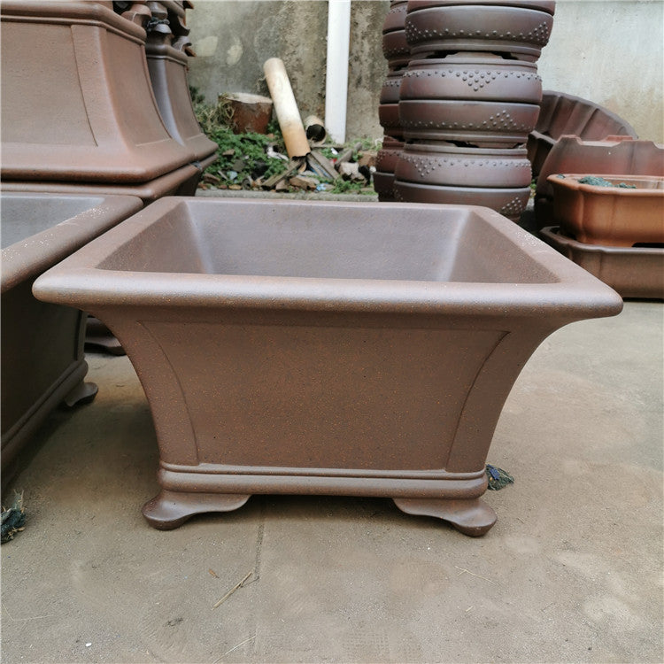 20.4 inch Extra Large 12.2 inch Deep Square Flared Premium Semi Cascade Bonsai Pot
