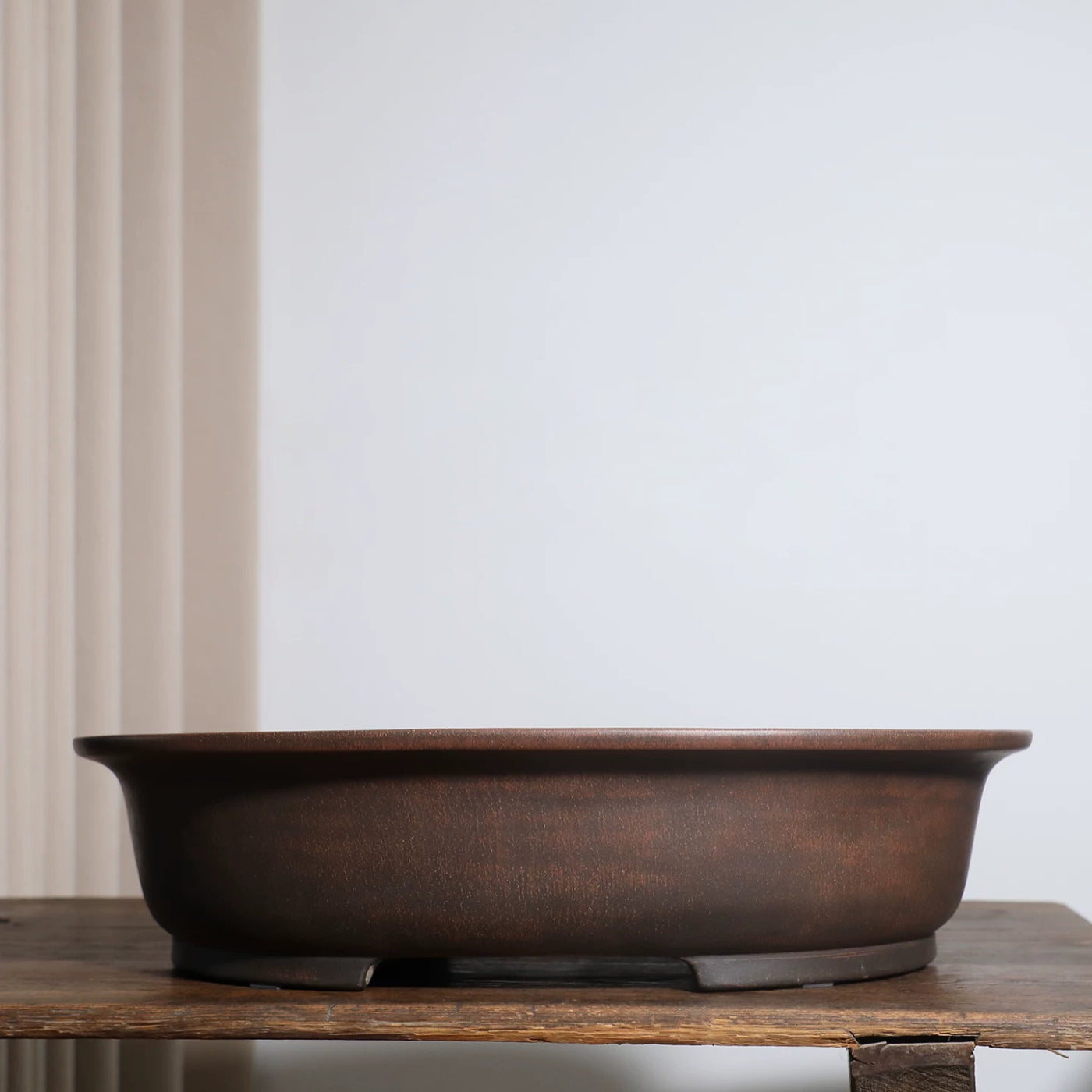 20.6 inch (52.5cm) Extra Large Oval Traditional Unglazed Bonsai Pot with Tonal Variation