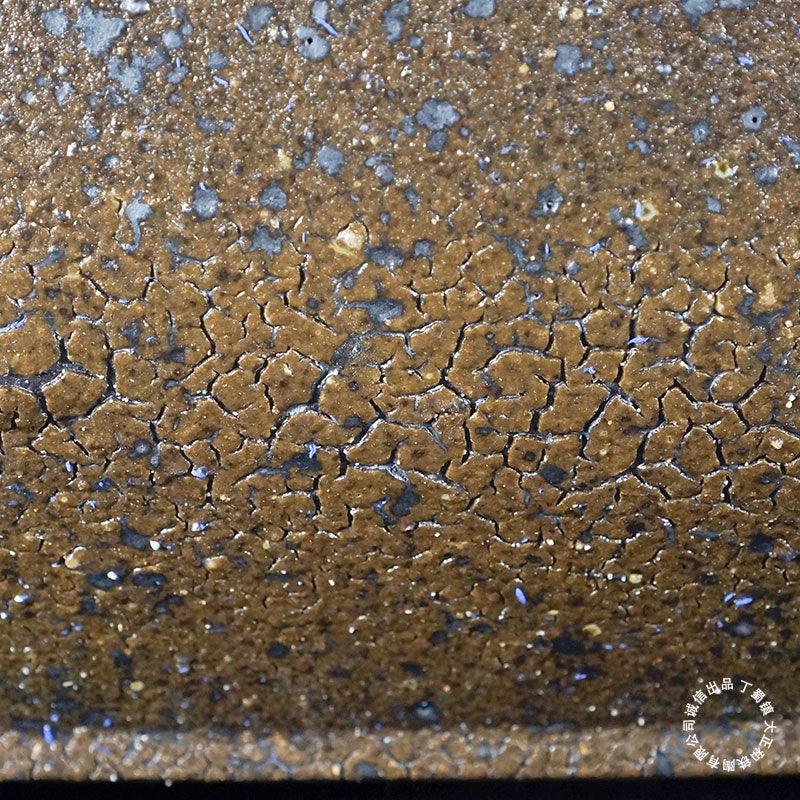 20.6 inch (52.5cm) Extra Large Premium Rectangular Bonsai Pot w Retro Germanium Cracked Glaze Close Shot